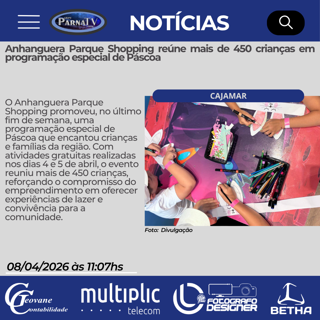 Anhanguera Parque Shopping reúne mais de 450 crianças em programação especial de&nbsp;Páscoa