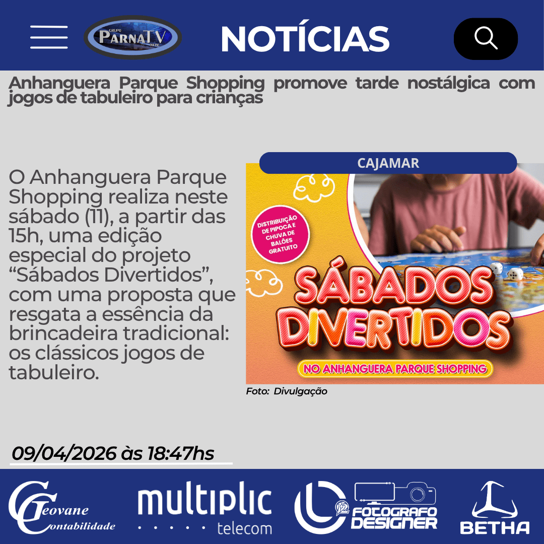 Anhanguera Parque Shopping promove tarde nostálgica com jogos de tabuleiro para&nbsp;crianças